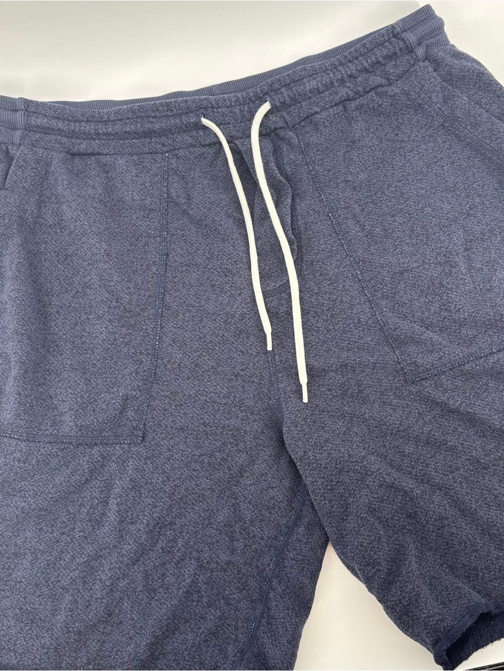 Marine Layer Mens L Blue French Terry Sweat Shorts Floral Back Pocket Lounge